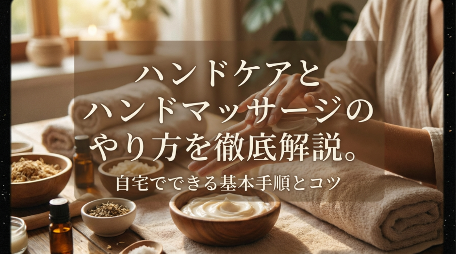 ハンドケアとハンドマッサージのやり方を徹底解説。自宅でできる基本手順とコツ