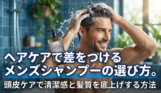ヘアケアで差をつけるメンズシャンプーの選び方。頭皮ケアで清潔感と髪質を底上げする方法