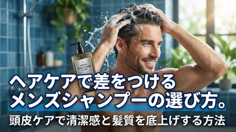 ヘアケアで差をつけるメンズシャンプーの選び方。頭皮ケアで清潔感と髪質を底上げする方法