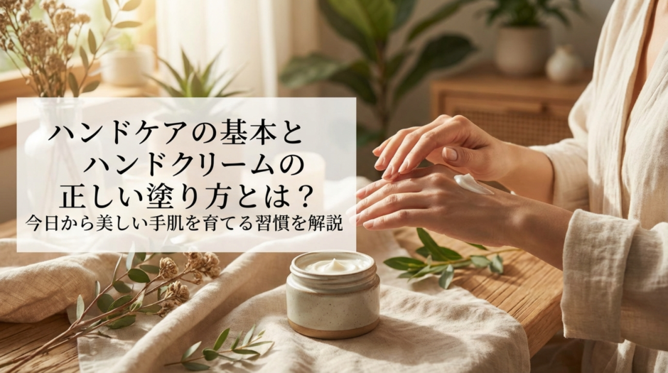 ハンドケアの基本とハンドクリームの正しい塗り方とは？今日から美しい手肌を育てる習慣を解説