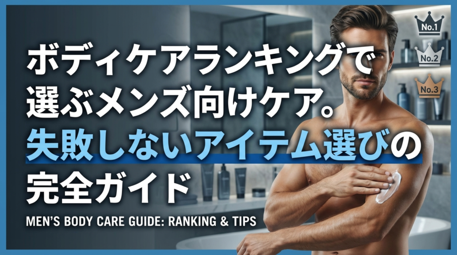 ボディケアランキングで選ぶメンズ向けケア。失敗しないアイテム選びの完全ガイド