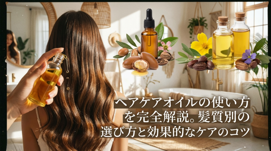 ヘアケアオイルの使い方を完全解説。髪質別の選び方と効果的なケアのコツ