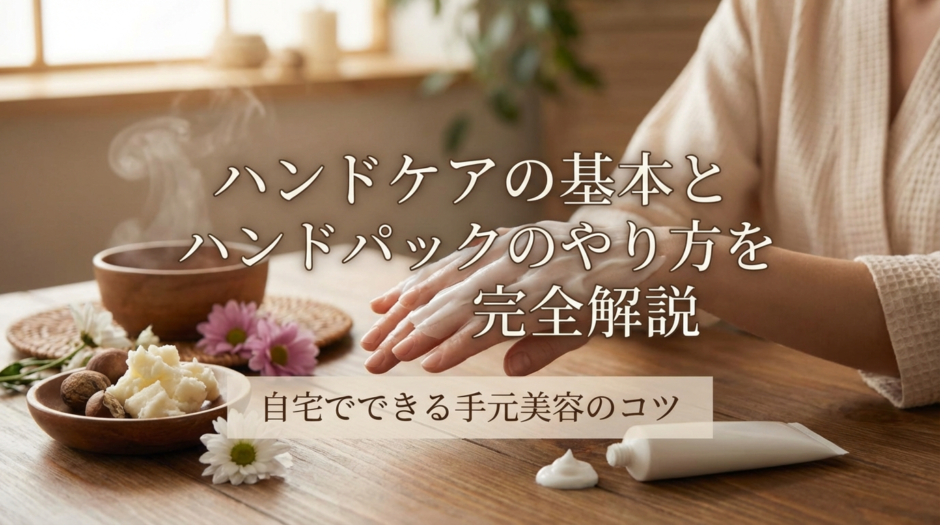 ハンドケアの基本とハンドパックのやり方を完全解説｜自宅でできる手元美容のコツ