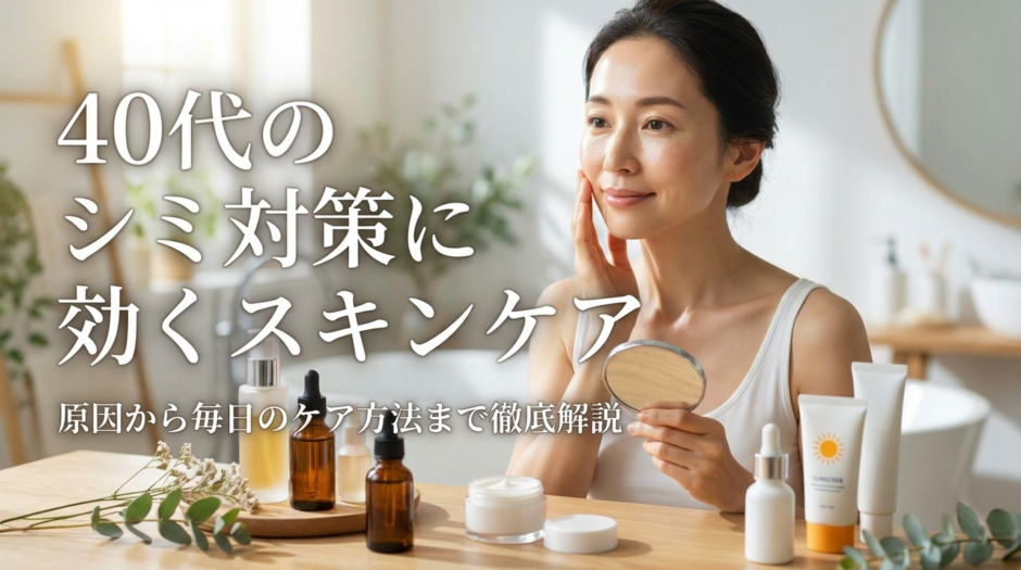 40代のシミ対策に効くスキンケア。原因から毎日のケア方法まで徹底解説