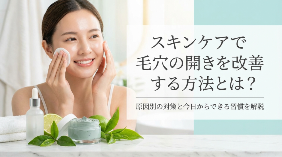 スキンケアで毛穴の開きを改善する方法とは？原因別の対策と今日からできる習慣を解説