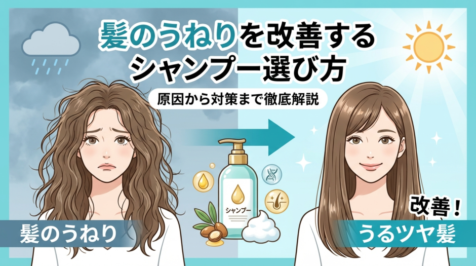 髪のうねりを改善するシャンプー選び方。原因から対策まで徹底解説