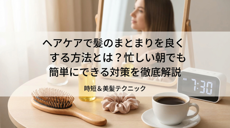 ヘアケアで髪のまとまりを良くする方法とは？忙しい朝でも簡単にできる対策を徹底解説