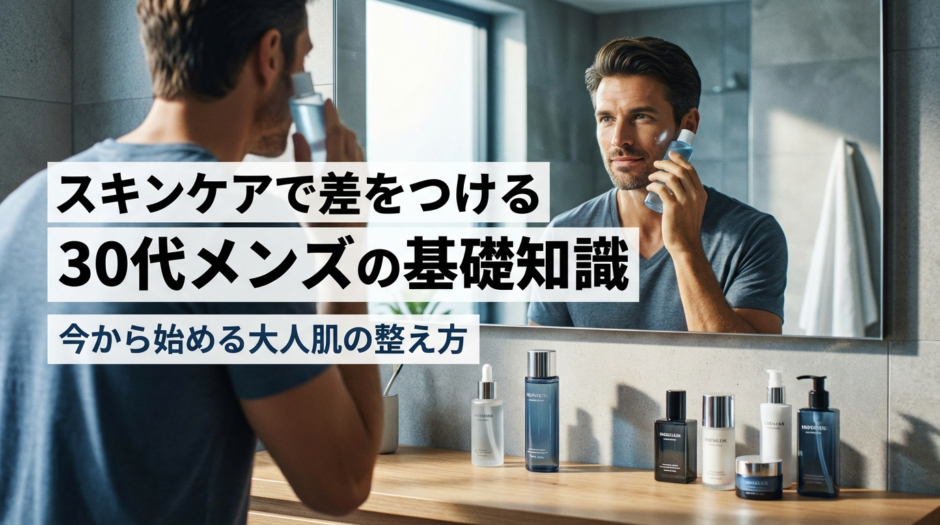 スキンケアで差をつける30代メンズの基礎知識とは？今から始める大人肌の整え方