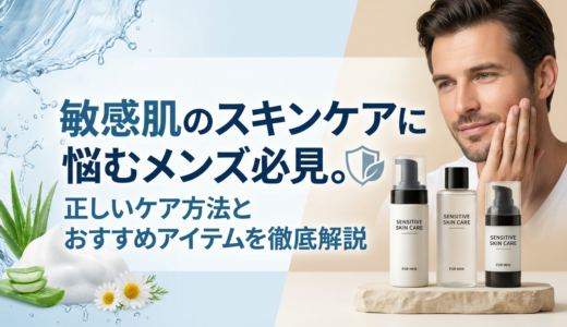 敏感肌のスキンケアに悩むメンズ必見。正しいケア方法とおすすめアイテムを徹底解説