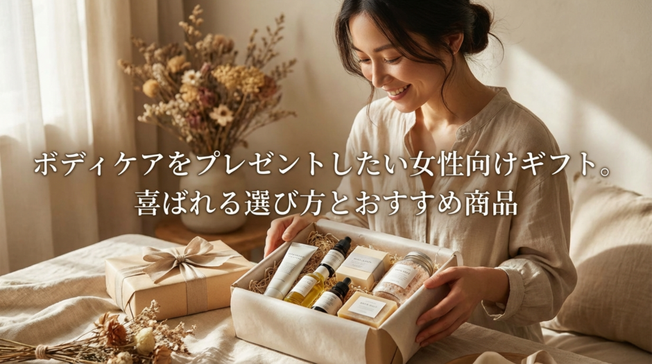 ボディケアをプレゼントしたい女性向けギフト。喜ばれる選び方とおすすめ商品