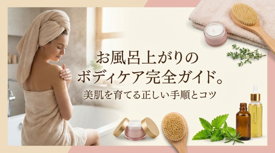 お風呂上がりのボディケア完全ガイド。美肌を育てる正しい手順とコツ