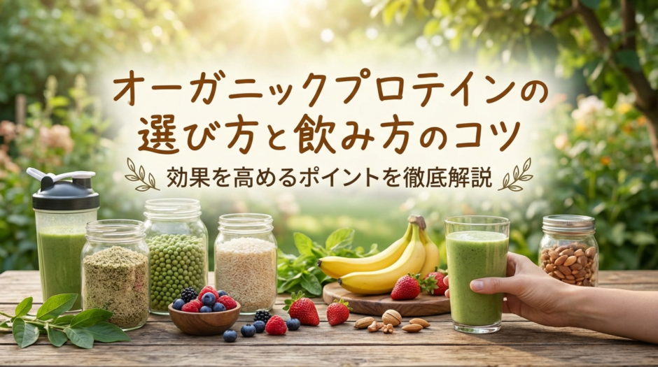 オーガニックプロテインの選び方と飲み方のコツ。効果を高めるポイントを徹底解説