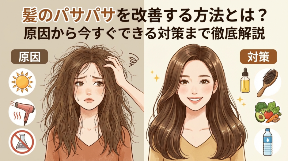 髪のパサパサを改善する方法とは？原因から今すぐできる対策まで徹底解説