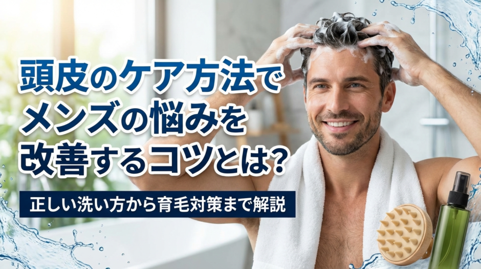 頭皮のケア方法でメンズの悩みを改善するコツとは？正しい洗い方から育毛対策まで解説