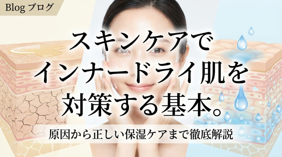スキンケアでインナードライ肌を対策する基本。原因から正しい保湿ケアまで徹底解説