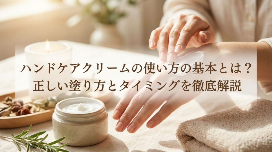 ハンドケアクリームの使い方の基本とは？正しい塗り方とタイミングを徹底解説