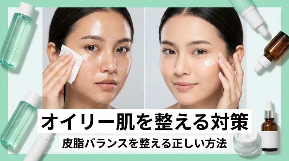 スキンケアでオイリーな肌を整える対策とは？皮脂バランスを整える正しい方法を徹底解説