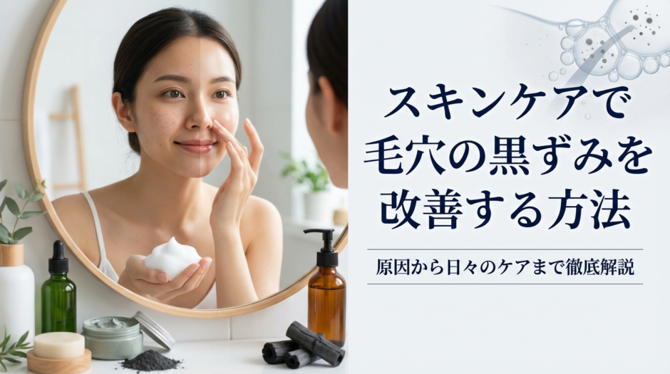 スキンケアで毛穴の黒ずみを改善する方法｜原因から日々のケアまで徹底解説
