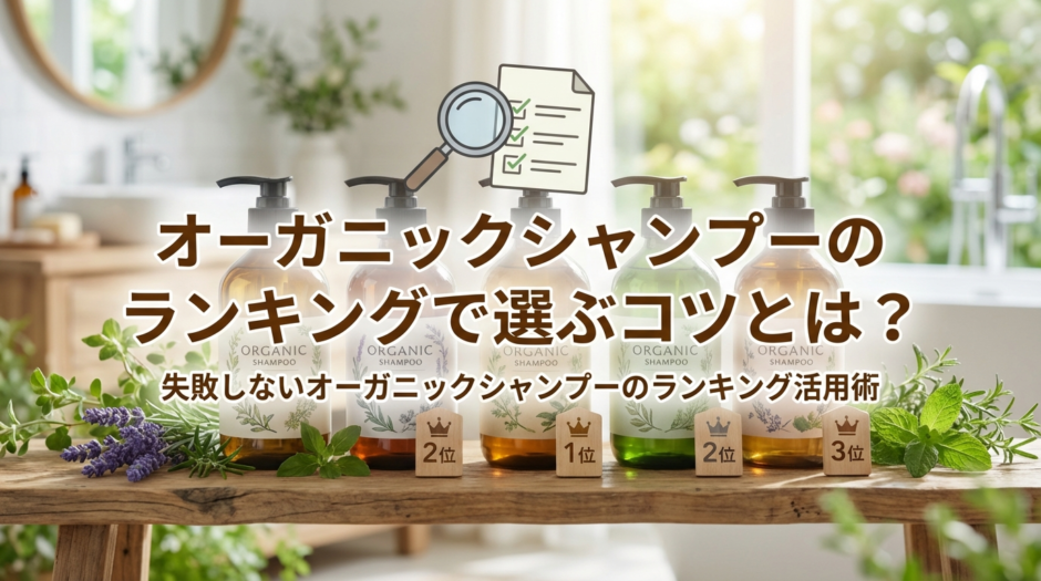 オーガニックシャンプーのランキングで選ぶコツとは？失敗しないオーガニックシャンプーのランキング活用術