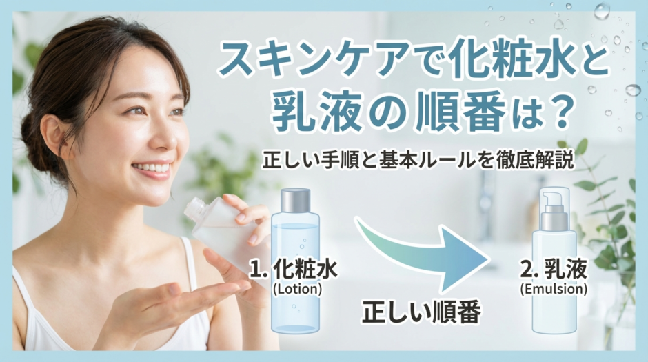 スキンケアで化粧水と乳液の順番は？正しい手順と基本ルールを徹底解説