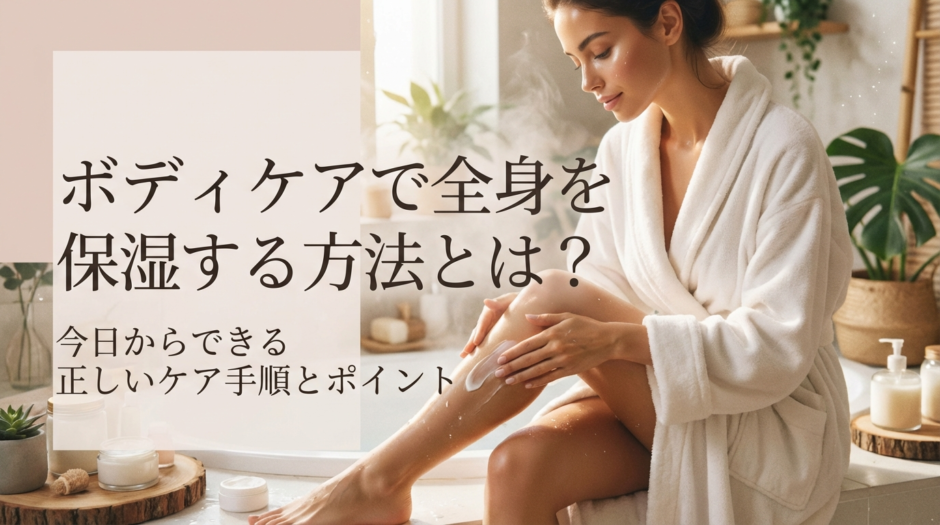 ボディケアで全身を保湿する方法とは？今日からできる正しいケア手順とポイント