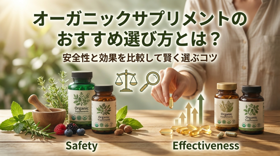 オーガニックサプリメントのおすすめ選び方とは？安全性と効果を比較して賢く選ぶコツ
