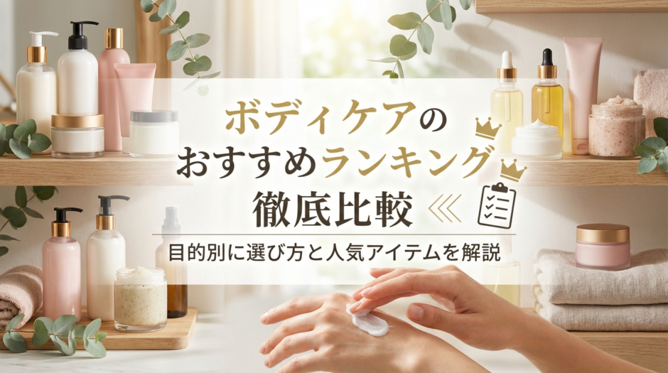 ボディケアのおすすめランキング徹底比較｜目的別に選び方と人気アイテムを解説