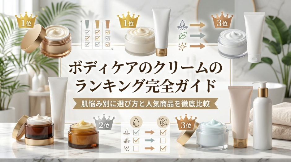 ボディケアのクリームのランキング完全ガイド｜肌悩み別に選び方と人気商品を徹底比較