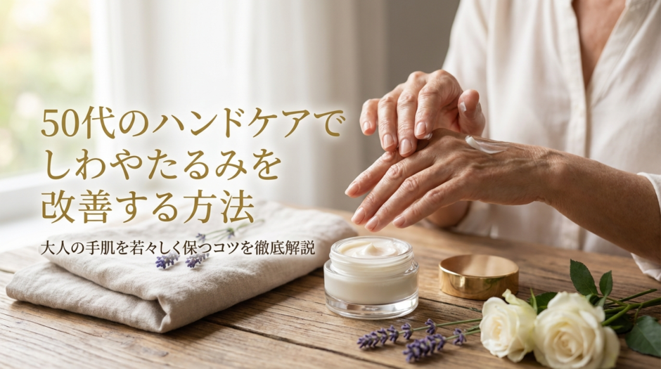 50代のハンドケアでしわやたるみを改善する方法｜大人の手肌を若々しく保つコツを徹底解説