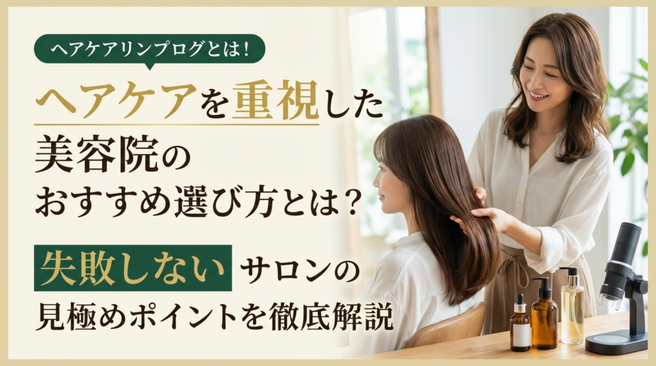 ヘアケアを重視した美容院のおすすめ選び方とは？失敗しないサロンの見極めポイントを徹底解説