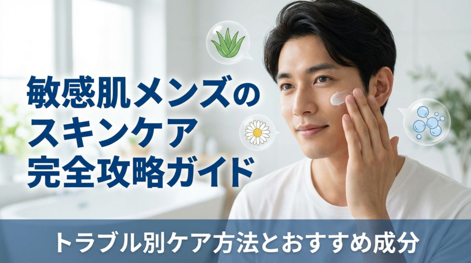 敏感肌メンズのスキンケア完全攻略ガイド｜トラブル別ケア方法とおすすめ成分