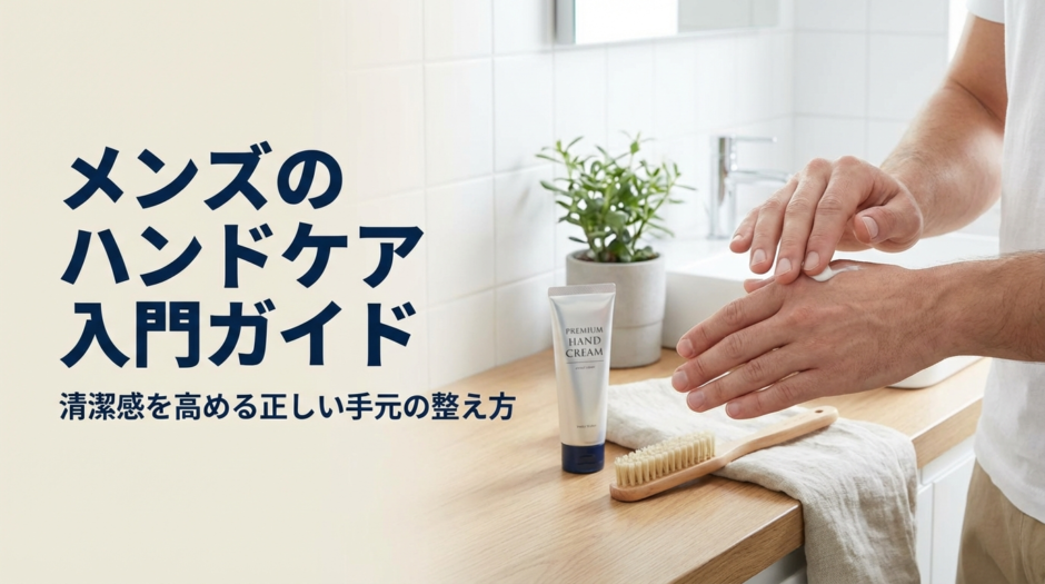 メンズのハンドケアの方法入門ガイド。清潔感を高める正しい手元の整え方