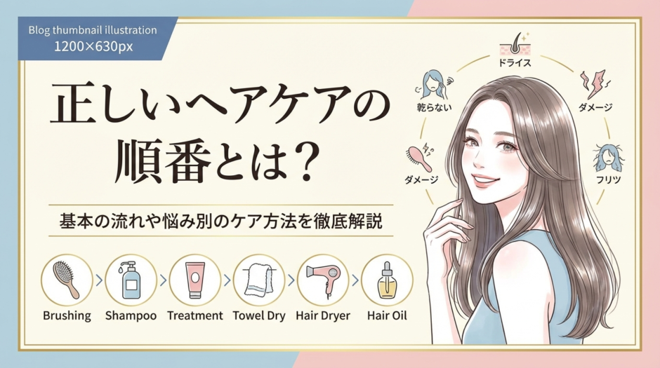 正しいヘアケアの順番とは？基本の流れや悩み別のケア方法を徹底解説