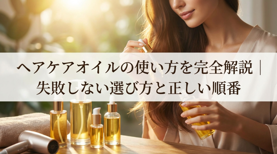 ヘアケアオイルの使い方を完全解説｜失敗しない選び方と正しい順番