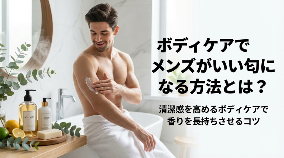 ボディケアでメンズがいい匂いになる方法とは？清潔感を高めるボディケアで香りを長持ちさせるコツ