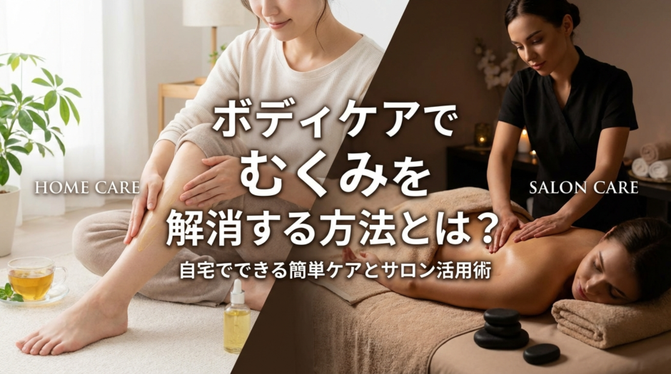 ボディケアでむくみを解消する方法とは？自宅でできる簡単ケアとサロン活用術