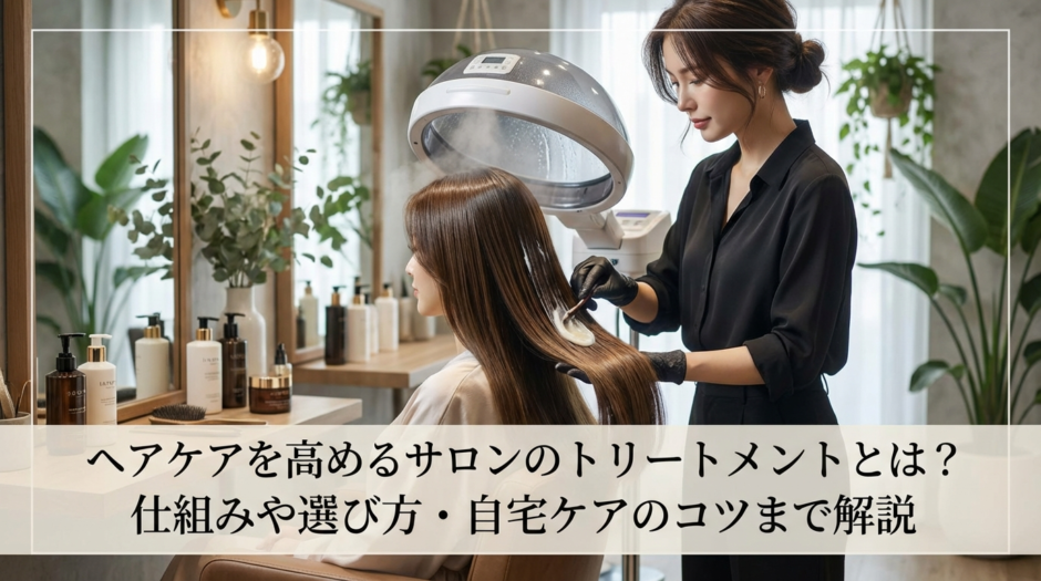 ヘアケアを高めるサロンのトリートメントとは？仕組みや選び方・自宅ケアのコツまで解説