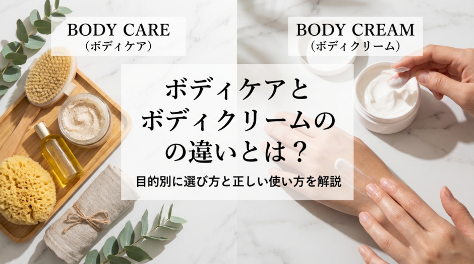 ボディケアとボディクリームの違いとは？目的別に選び方と正しい使い方を解説