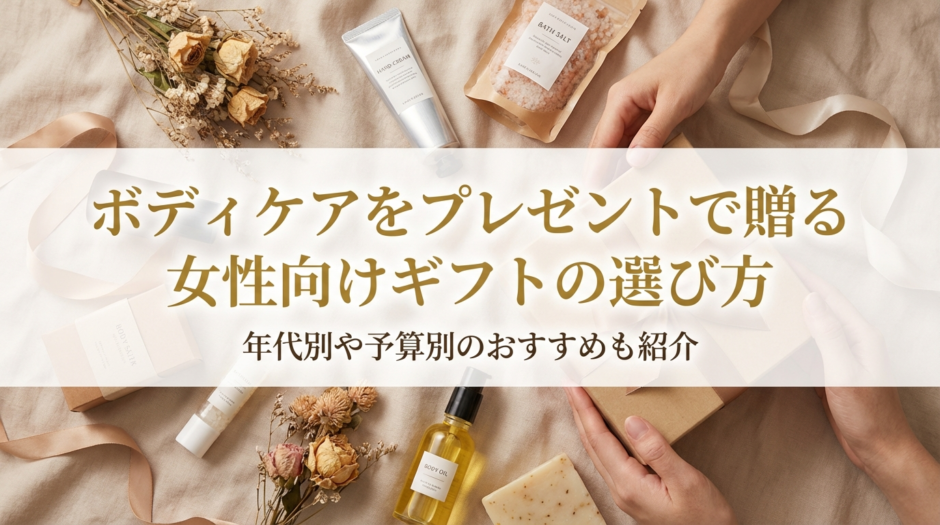 ボディケアをプレゼントで贈る女性向けギフトの選び方｜年代別や予算別のおすすめも紹介