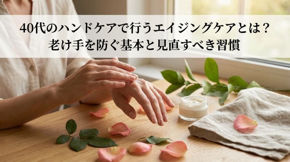 40代のハンドケアで行うエイジングケアとは？老け手を防ぐ基本と見直すべき習慣